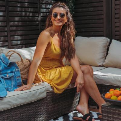 Yellow Strappy Tie Back Sundress New Look