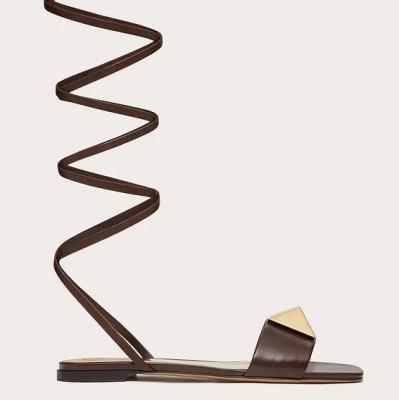 ONE STUD CALFSKIN FLAT SANDAL