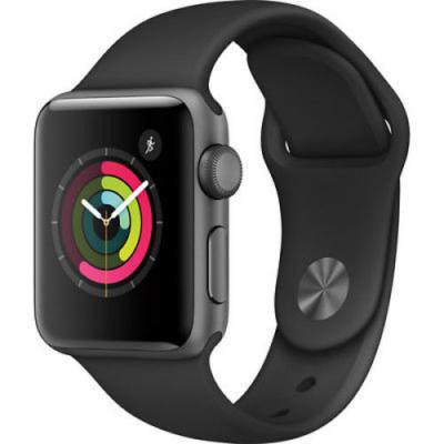 Apple Watch Series 2 38mm Space Gray Aluminum Case with Black Sport Band
