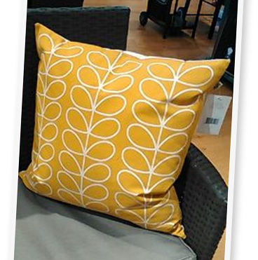  orla kiely house Linear-Stem Sunflower cushion