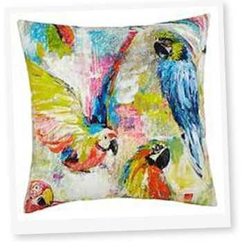 John Lewis Parrots Cushion Multi