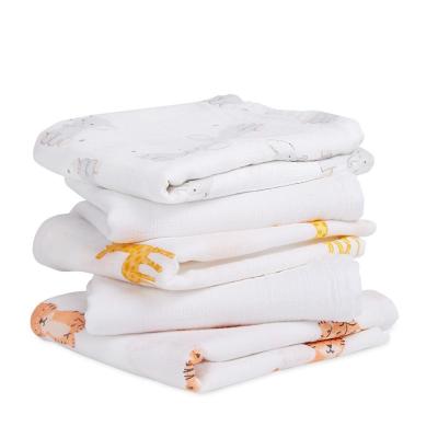 aden + anais essentials Muslin Square 5 Pack - Safari Babies