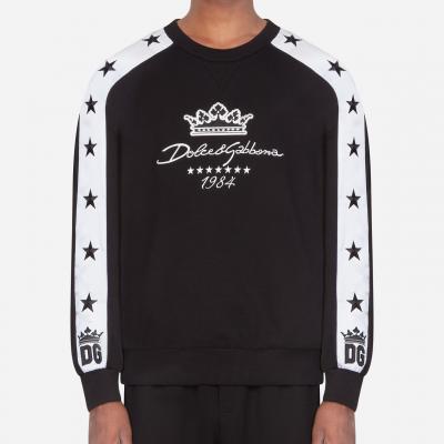 Felpe Uomo Dolce&Gabbana - FELPA JERSEY RICAMO DOLCE&GABBANA