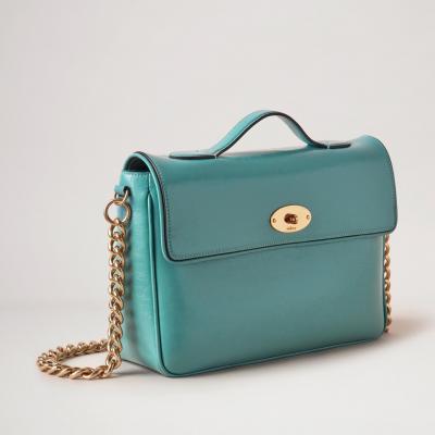 Mulberry x Alexa Chung - Big Guy Denim Blue Tumbled Patent Women Mulberry