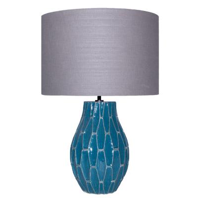 Geo Table Lamp - Feather & Black