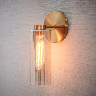 Glass Cylinder Sconce - Single (Antique Brass/Champagne Luster) west elm