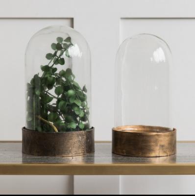 Glass & Metal Bell Jar at Rose & Grey