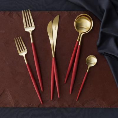 Cutipol Goa Cutlery Set - 24 Piece - Red/Gold
