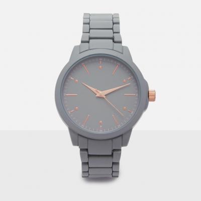 Gray Matte Analogue Oversized Watch Missguided