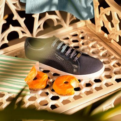 KERRAN3 Leather and textile trainers - Ted Baker