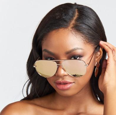 Quay Australia ~ High Key Sunglasses ~ Gold