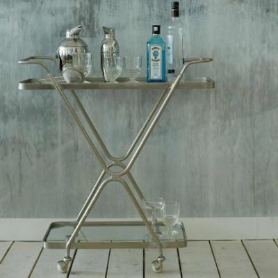 Silver Hourglass Drinks Trolley