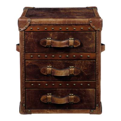 Houston Bedside Trunk Feather & Black