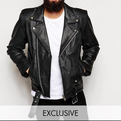 ASOS Reclaimed Vintage Leather Biker Jacket
