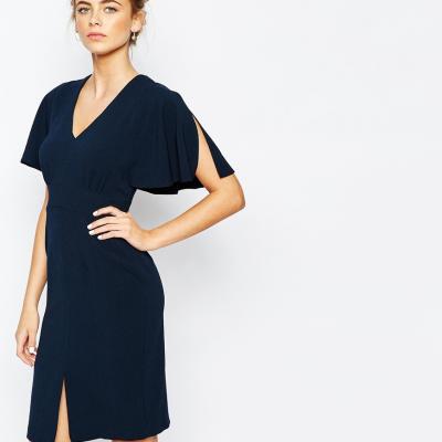 Closet Midi Dress with Angel Sleeve at ASOS