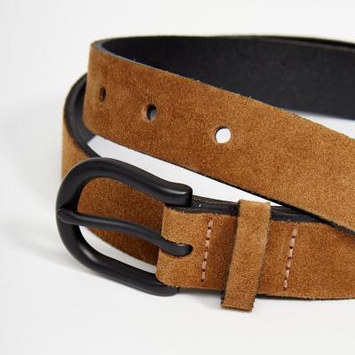 ASOS Suede Belt In Tan