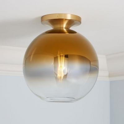 Sculptural Glass Globe Flushmount - Medium (Gold Ombre) west elm