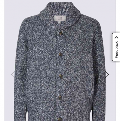 Shawl Neck Textured Cardigan