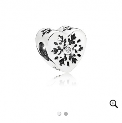 Pandora snowflake heart charm