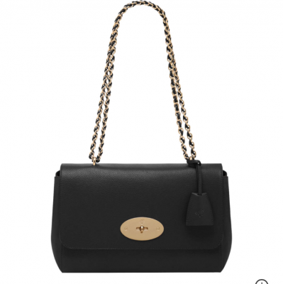 Mulberry Lily Leather Medium Shoulder Bag, Black