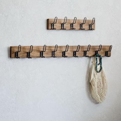 Industrial Wood & Metal Hook Rack - West Elm UK