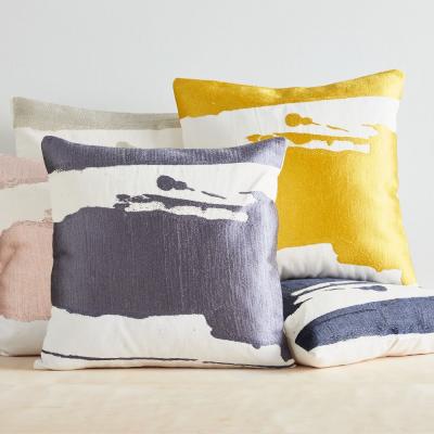 Ink Abstract Cushion Covers washed gemstone -west elm
