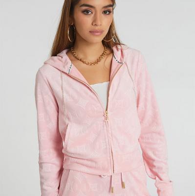 Embossed Velour Hoodie   Juicy Couture