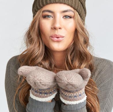 WINTER WONDERLAND MITTENS ~ TAUPE Show Me Your MuMu