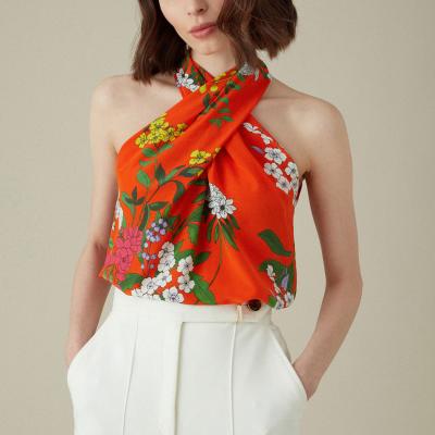 Floral Halterneck Top Karen Millen