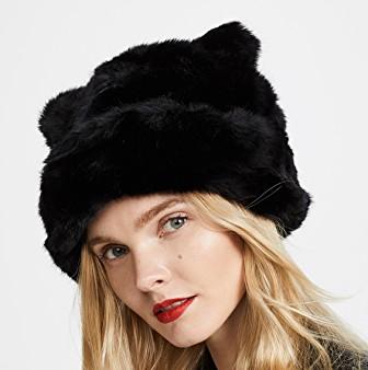 Kate Spade New York Faux Fur Hat with Ears