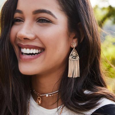 Ana Tassel Statement Earrings in Gold Kendra Scott
