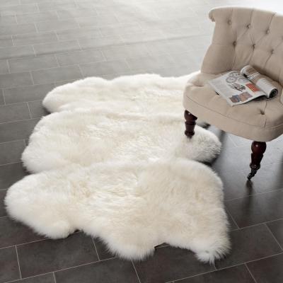 Safavieh Prairie Natural Pelt Sheepskin Wool White Shag Rug