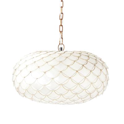 Capiz Scalloped Chandelier - Serena and Lily