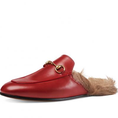 Gucci Princetown Fur-Lined Mule