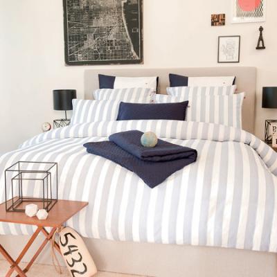 Tommy Hilfiger Pale Blue Striped Duvet Cover - Double