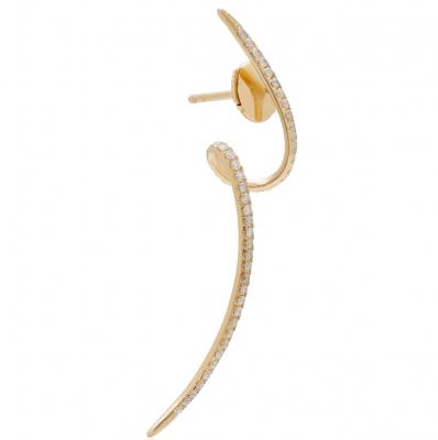 Tourbillon 14K Gold Diamond Earring by Anissa Kermiche