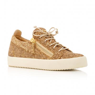 Maylondon Glittered Leather Sneakers by Giuseppe Zanotti