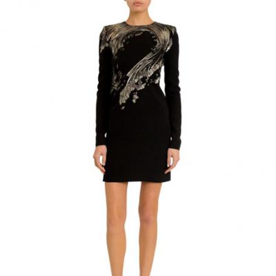Givenchy Wave-Embroidered Sequined Mini Dress