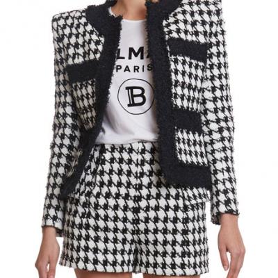 Balmain Houndstooth Tweed Jacket