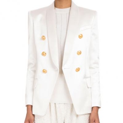 Balmain Double-Breasted Satin Jacket