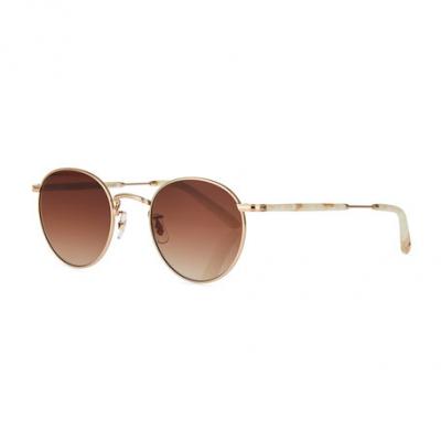 Garrett Leight Wilson Round Gradient Sunglasses, Desert Taupe