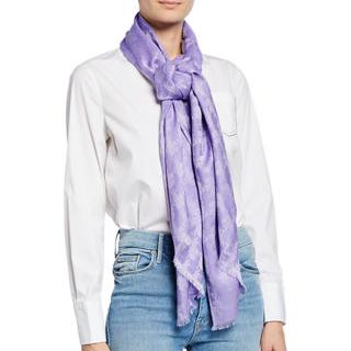 Karl Lagerfeld Two-Tone Silhouette Fringe Pashmina