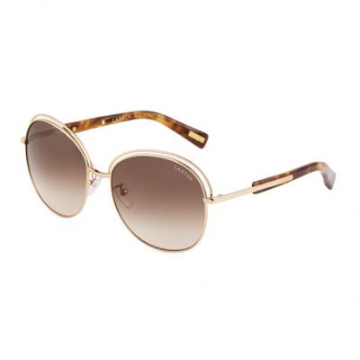 Lanvin Oversized Round Metal Sunglasses