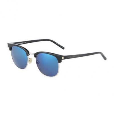 Saint Laurent Mens Acetate/Metal Brow-Line Sunglasses