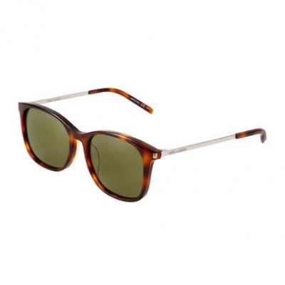 Saint Laurent Oversized Round Acetate/Metal Sunglasses