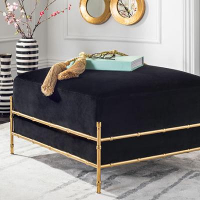 Safavieh Clancy Bamboo Velvet Ottoman