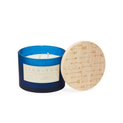Sand + Fog Crisp White Double-Wick Candle, 12 oz.