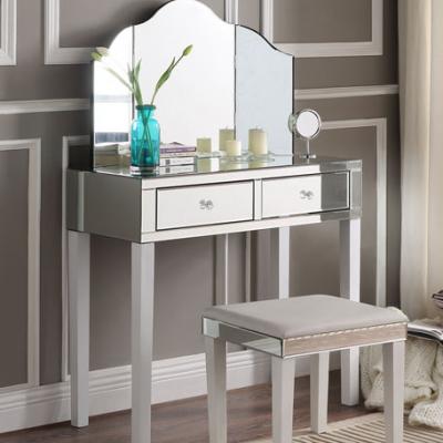 Inspired Home 3-Piece Mirrored Vanity Set