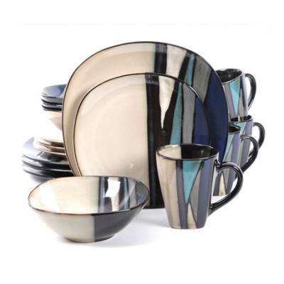 Gibson Elite Cacti Flowers 16-Piece Dinnerware Set