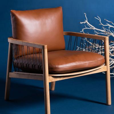 Safavieh Caramel Leather Arm Chair